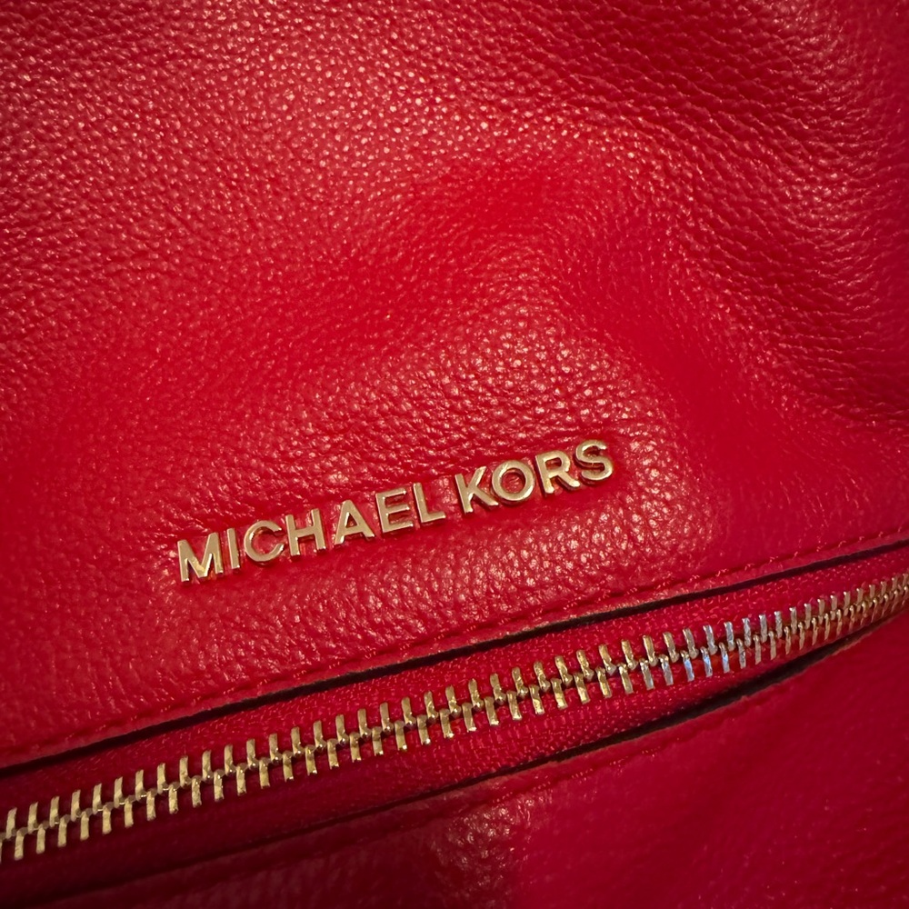 Michael Kors Bold Red Backpack - image 3